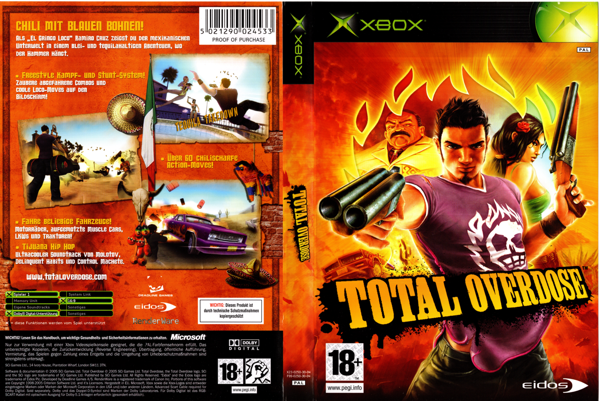 Total Overdose box art for Xbox